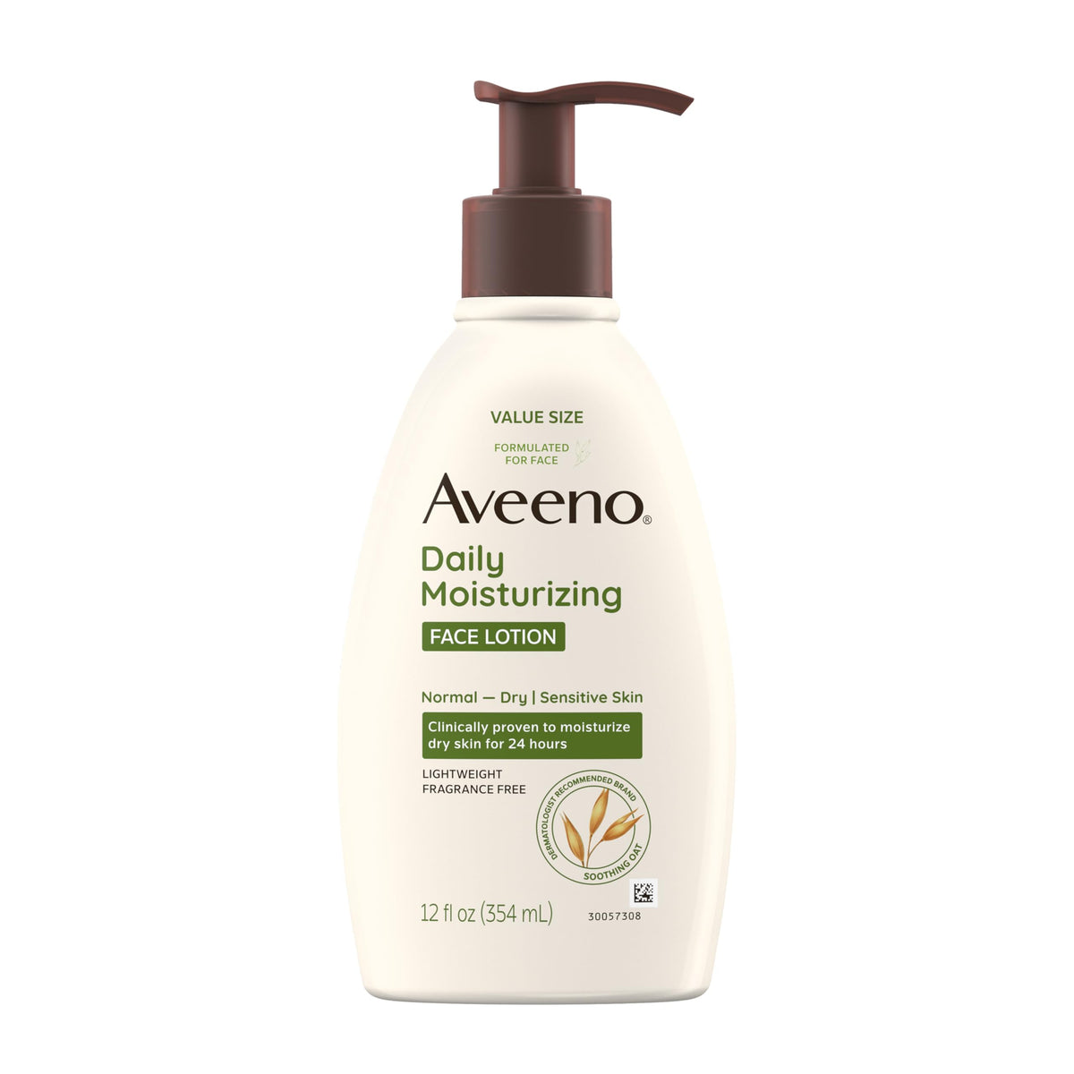 Aveeno Daily Moisturizing Face Lotion 12 fl oz front view