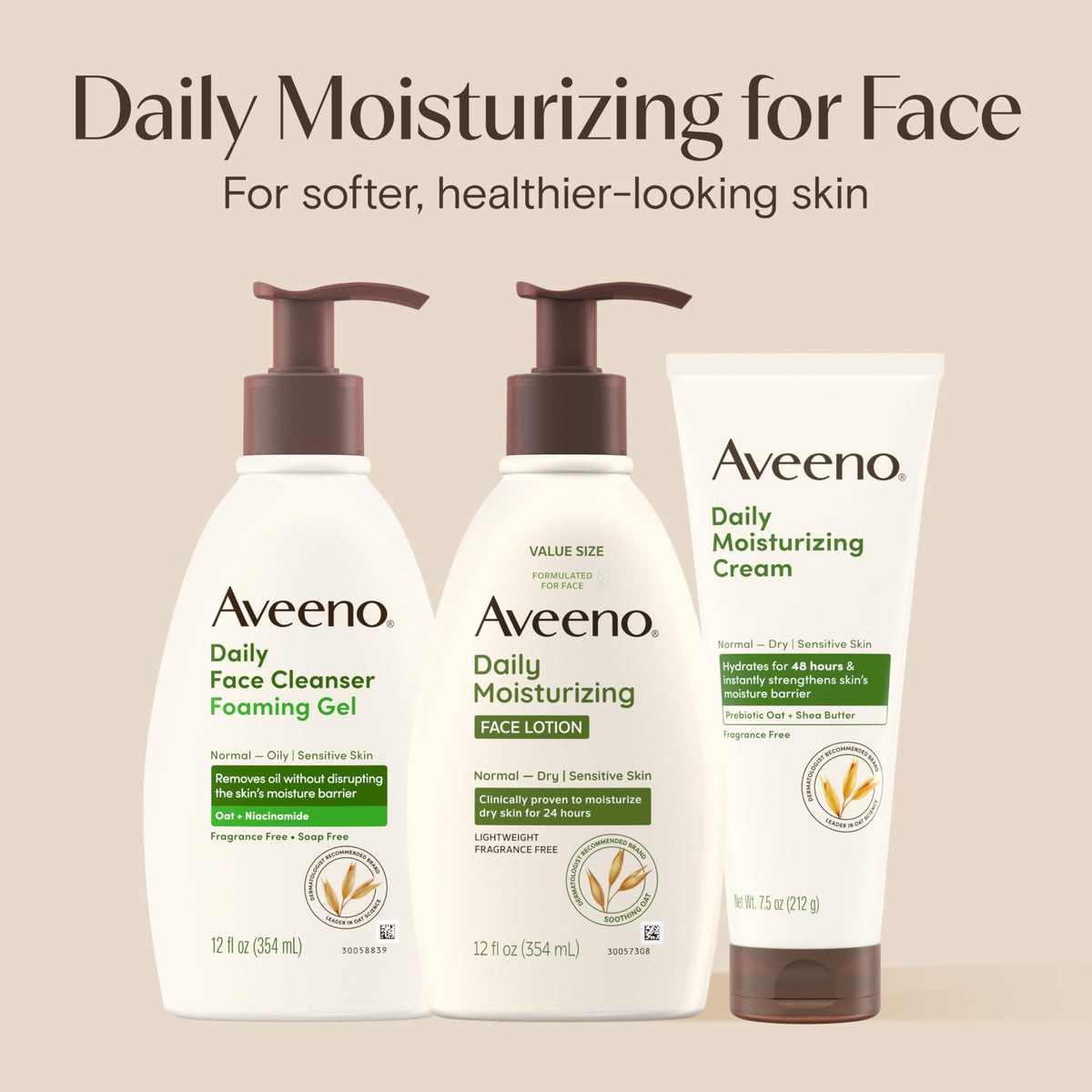 Aveeno Daily Moisturizing Face Lotion with natural ingredients