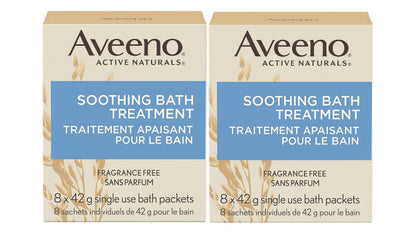 Aveeno Fragrance-Free Soothing Bath Pack of 2 front view