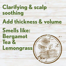 Aveeno Fresh Greens Conditioner texture on hair strands