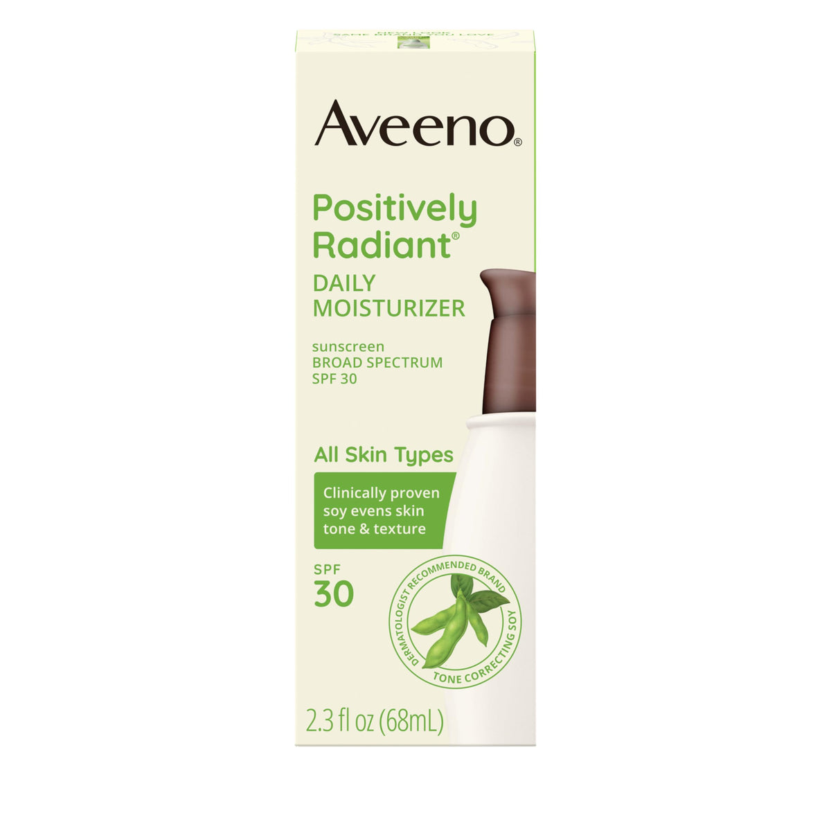 Aveeno Positively Radiant Daily Face Moisturizer SPF 30 travel-friendly size