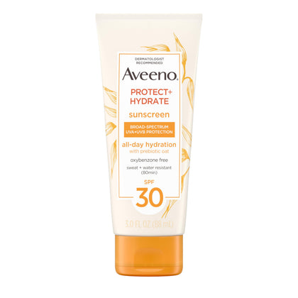 Aveeno Protect + Hydrate SPF 30 Sunscreen Lotion front view