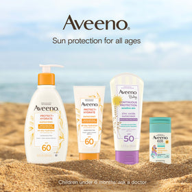 Aveeno Protect + Hydrate Sunscreen Lotion SPF 60 cap open
