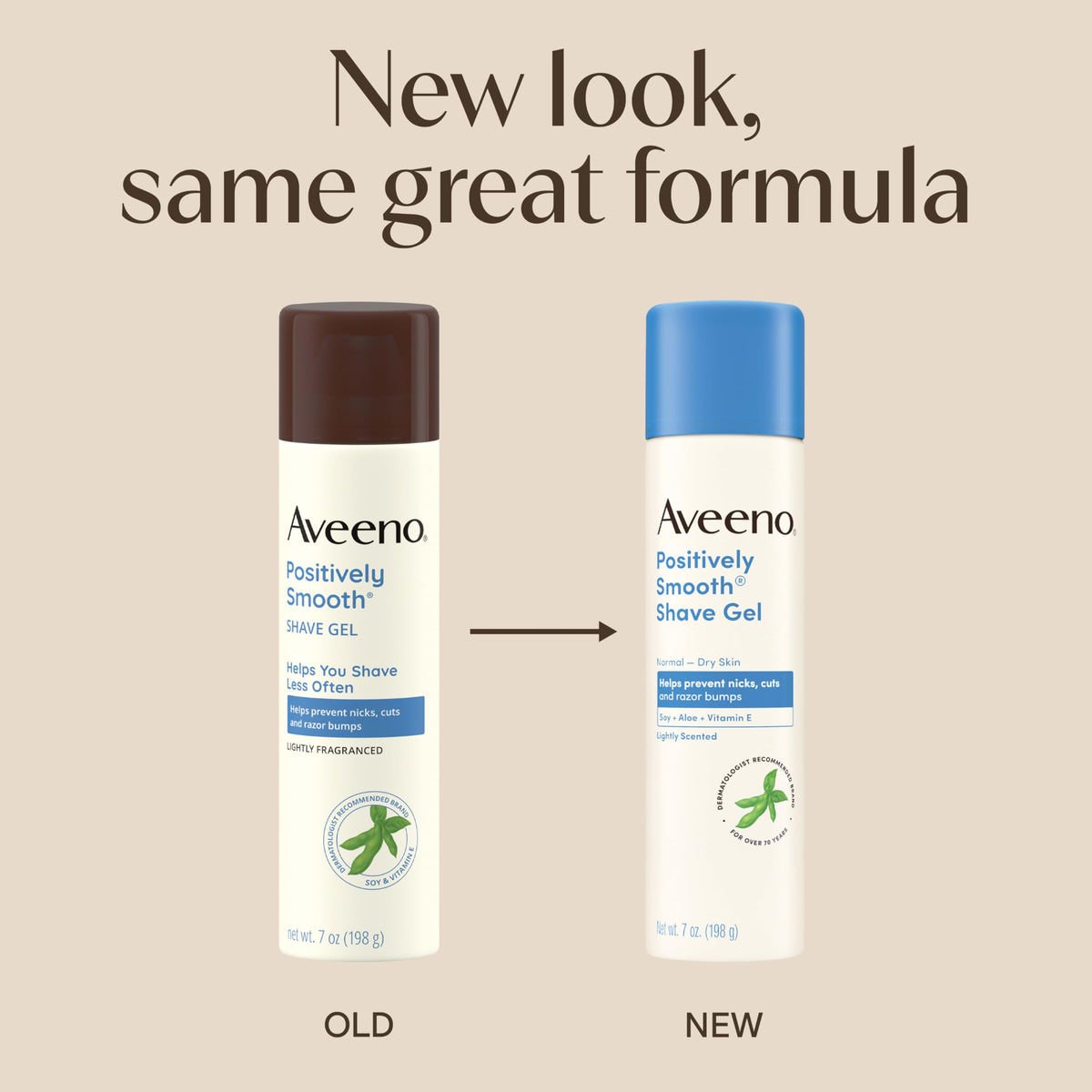 Aveeno shave gel canister showing details and ingredients