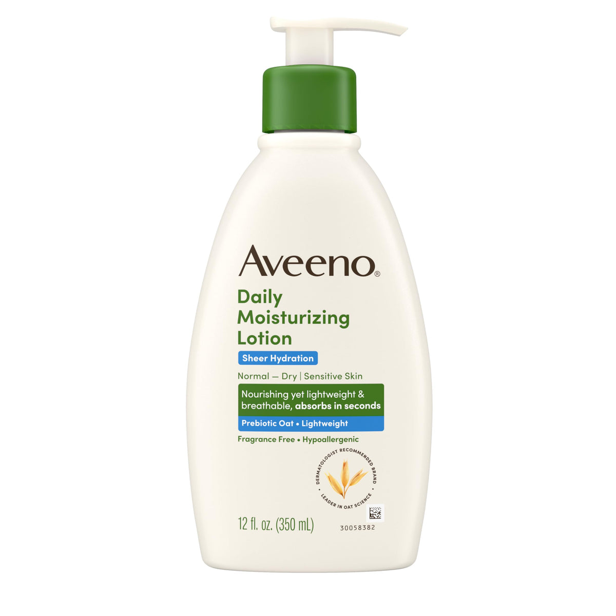 Aveeno Sheer Hydration Daily Moisturizing Lotion 12 fl oz front view