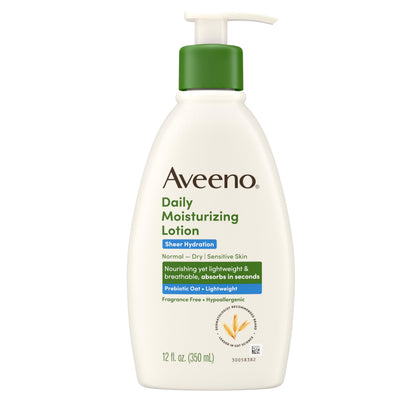 Aveeno Sheer Hydration Daily Moisturizing Lotion 12 fl oz front view