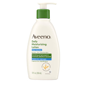 Aveeno Sheer Hydration Daily Moisturizing Lotion in hand