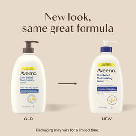 Aveeno Skin Relief Moisturizing Lotion back view with ingredient details