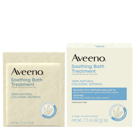 Aveeno soothing bath in warm bath water