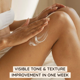 Aveeno Tone + Texture Lotion side view showing pump dispenser