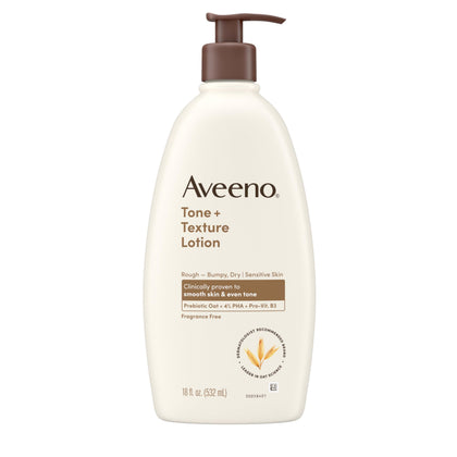 Aveeno Tone + Texture Renewing Body Lotion 18 fl. oz front view