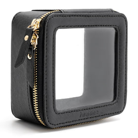 Aveniee Clear Makeup Bag front view in black