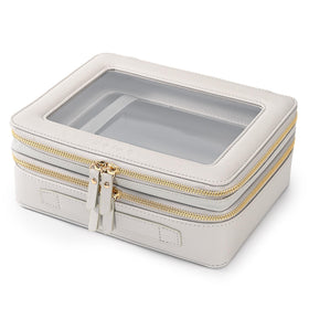 Aveniee Clear Makeup Bag front view in grey
