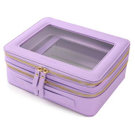 Aveniee Clear Makeup Bag front view in lilac