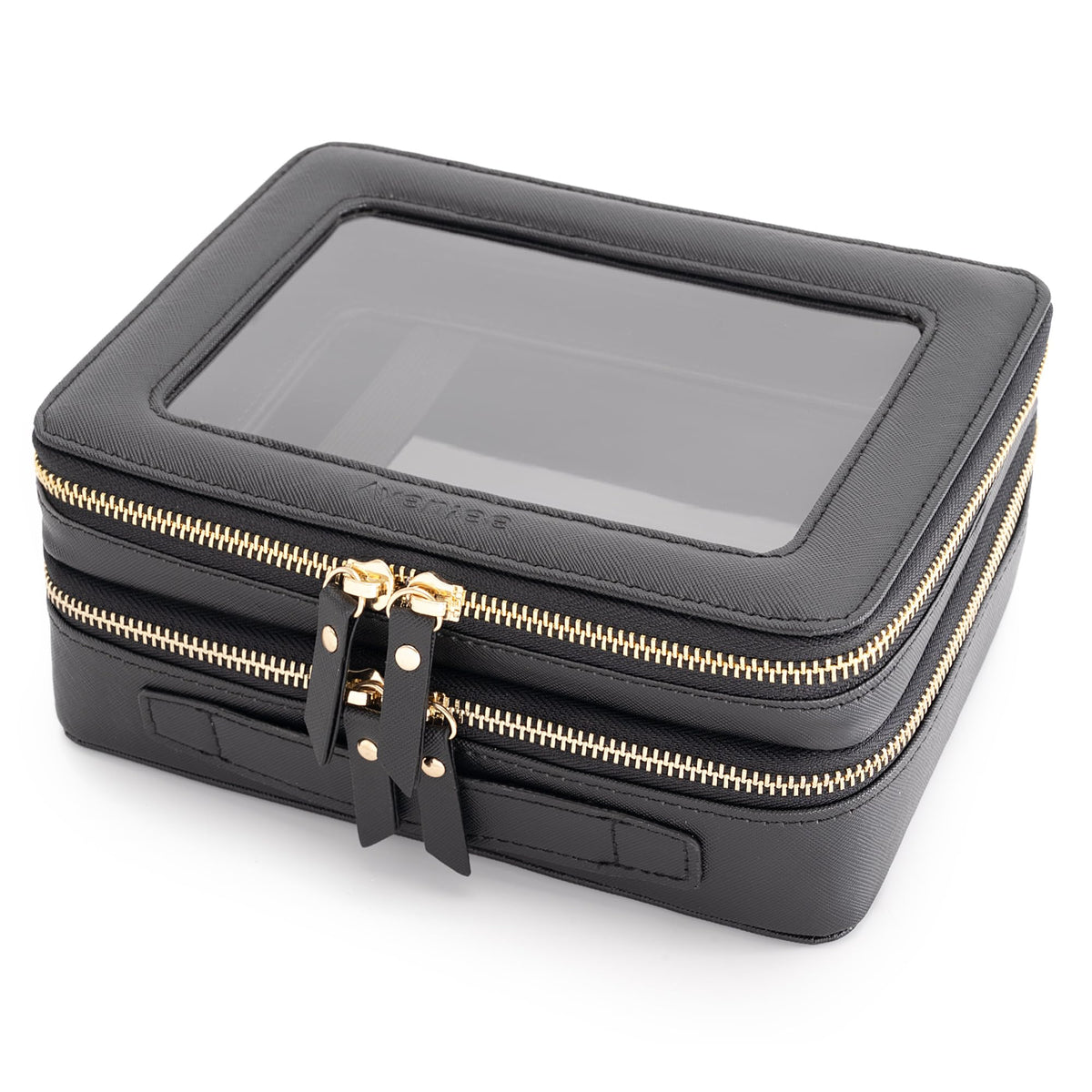 Aveniee Clear Makeup Bag front view with double layer design