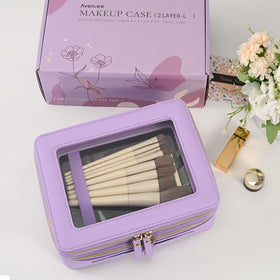 Aveniee Clear Makeup Bag in a stylish bathroom setting