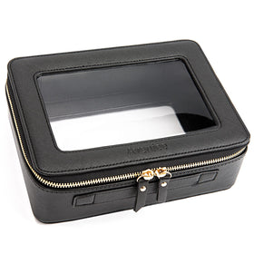 Aveniee Clear Makeup Bag Organizer black front view