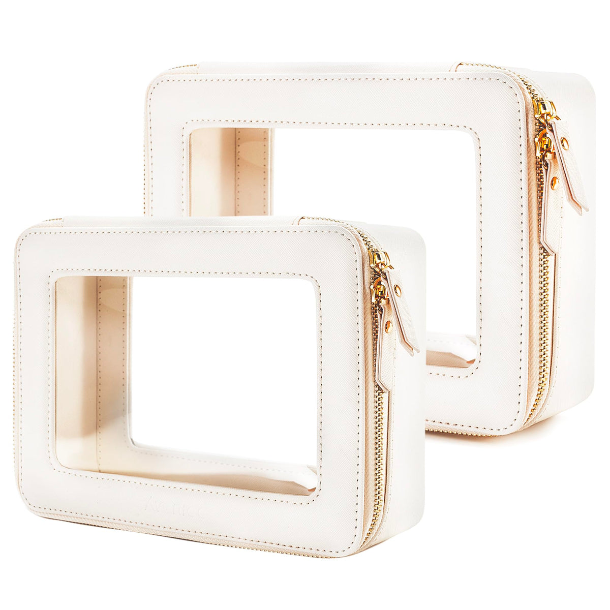 Aveniee Clear Makeup Bag Organizer Set large size front view
