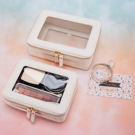 Aveniee Clear Makeup Bag Organizer Set side view