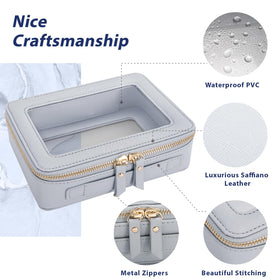 Aveniee Clear Makeup Bag Organizer showing interior compartments