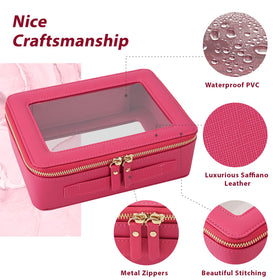 Aveniee Clear Makeup Bag Organizer showing interior storage