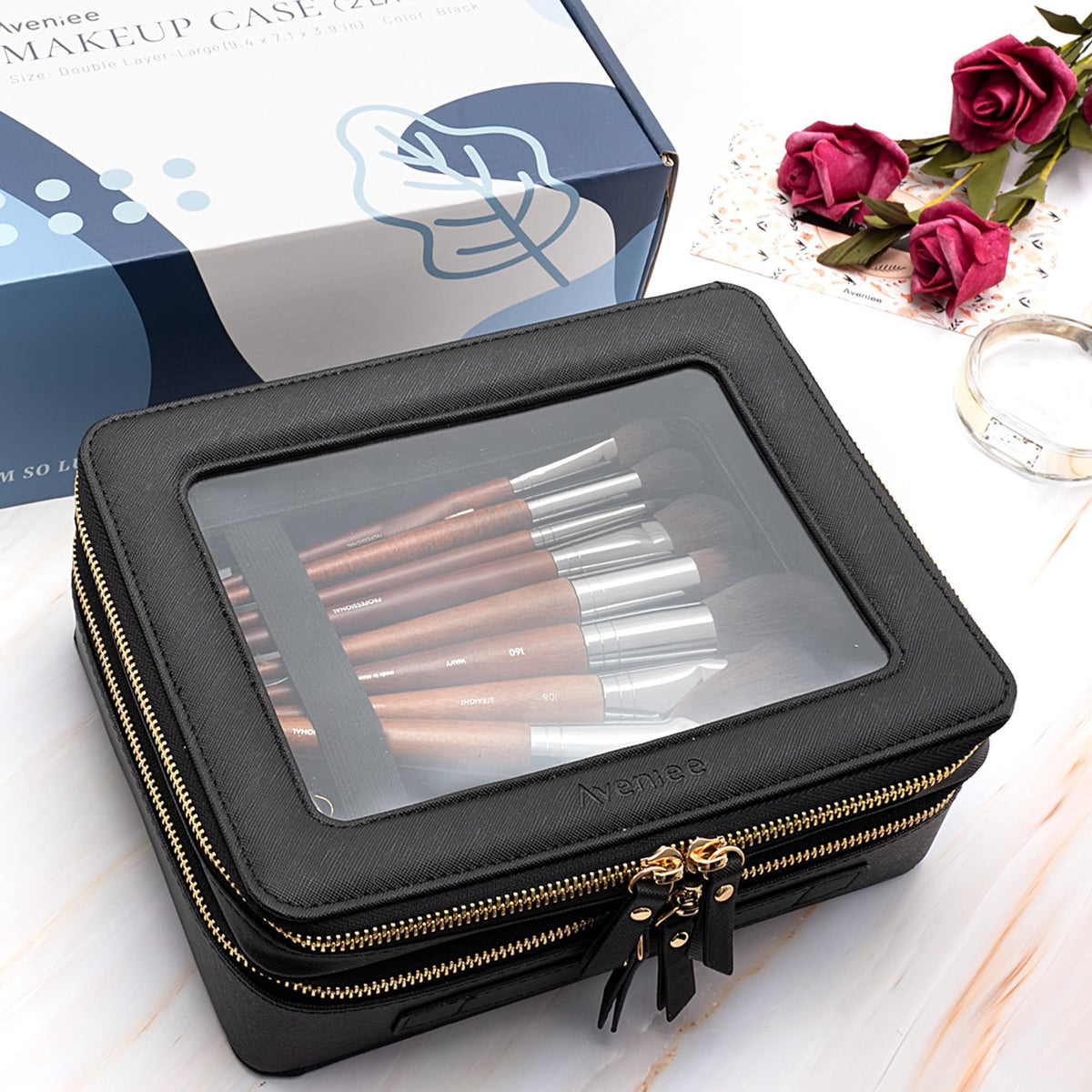 Aveniee Clear Makeup Bag packed in a nice box for gifting