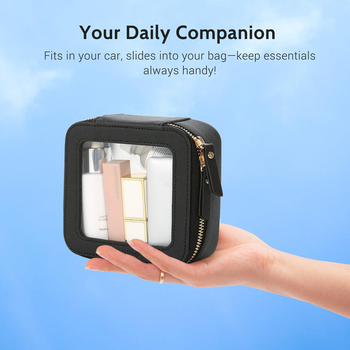 Aveniee Clear Makeup Bag Set packaged in a gift box