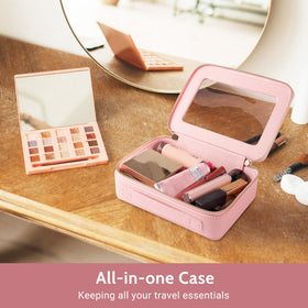 Aveniee Clear Makeup Bag Set with polished hardware