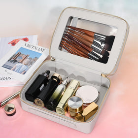 Aveniee Clear Makeup Bag showing double layer design