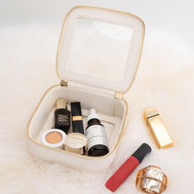 Aveniee Clear Makeup Bag with beauty essentials inside