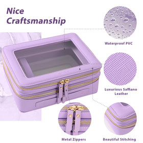 Aveniee Clear Makeup Bag with makeup brushes inside
