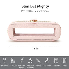 Aveniee Clear Makeup Brush Bag packed in a travel tote