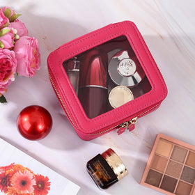 Aveniee Mini Clear Makeup Bag in car glove compartment