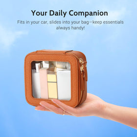 Aveniee Mini Clear Makeup Bag packaged in a gift box