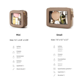 Aveniee mini makeup bag showing zipper detail