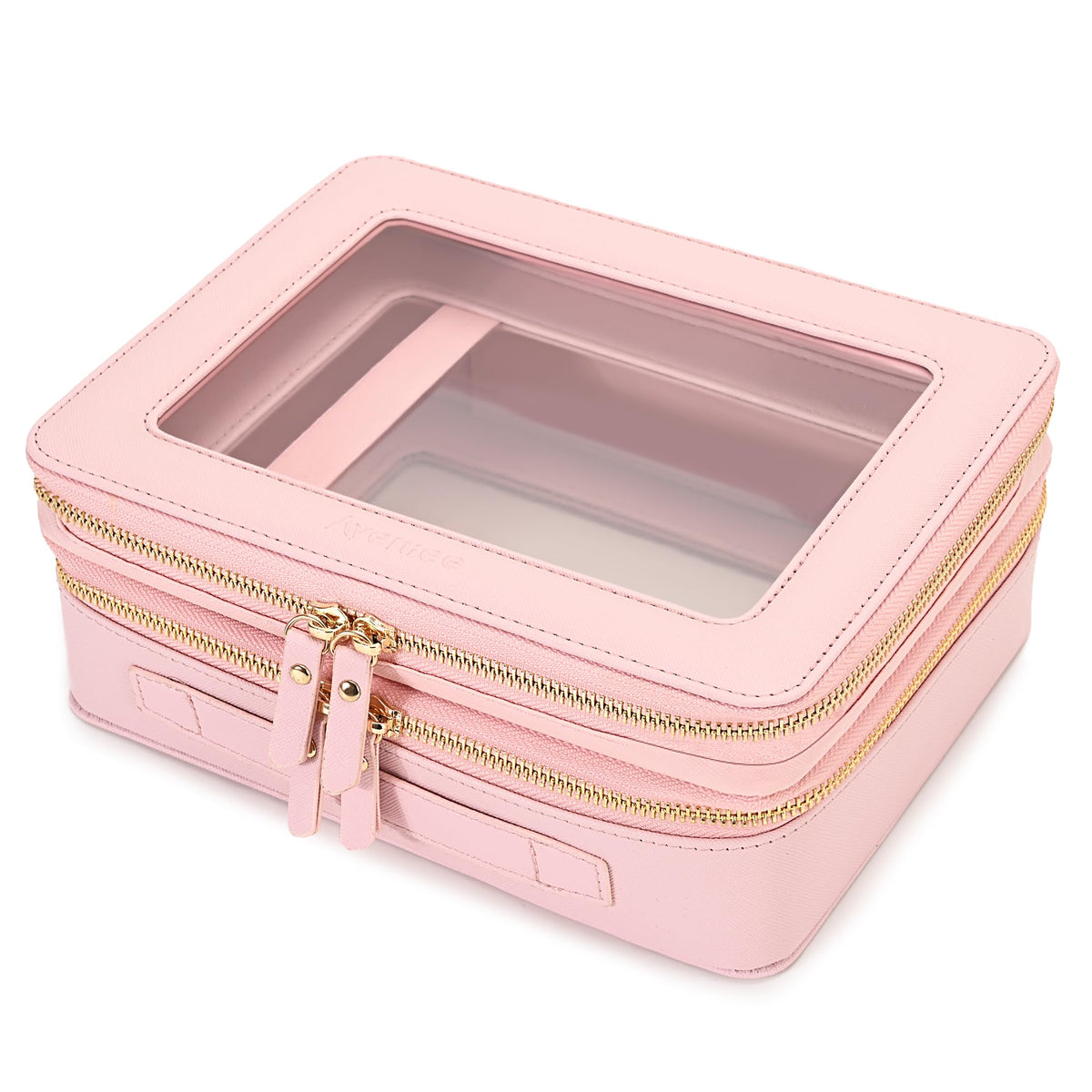 Aveniee XL Clear Makeup Organizer front view in pink