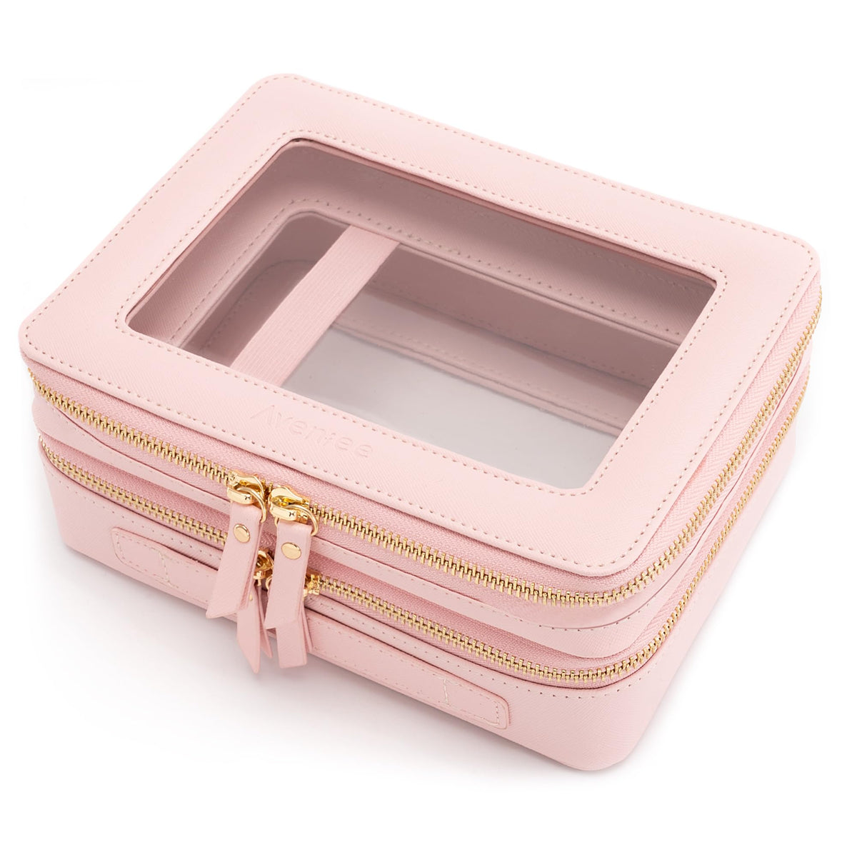 Aveniee XL Clear Makeup Organizer front view in pink