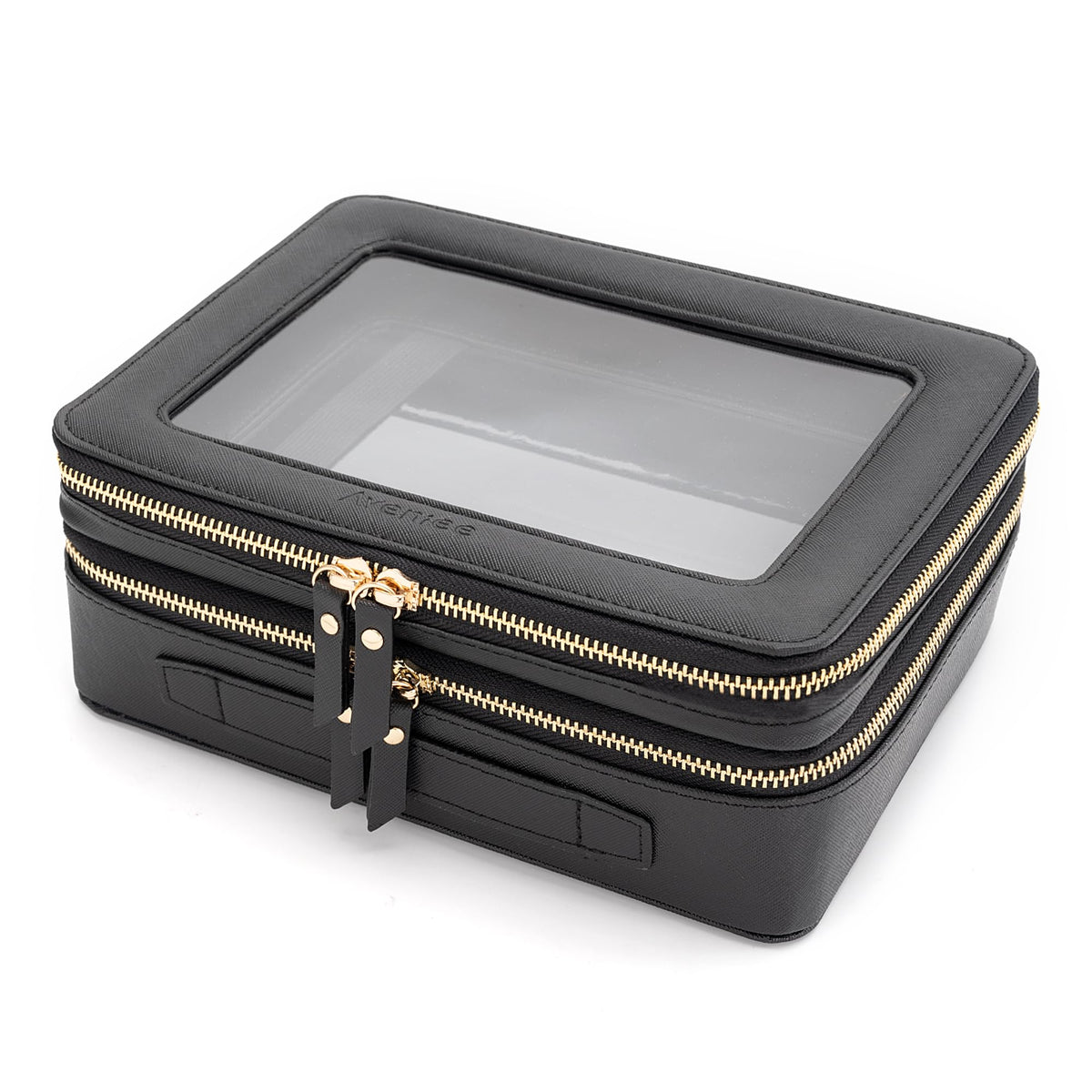 Aveniee XL Clear Makeup Organizer front view showing double layer design