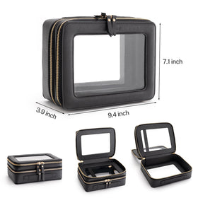 Aveniee XL Clear Makeup Organizer upper layer with brush holder