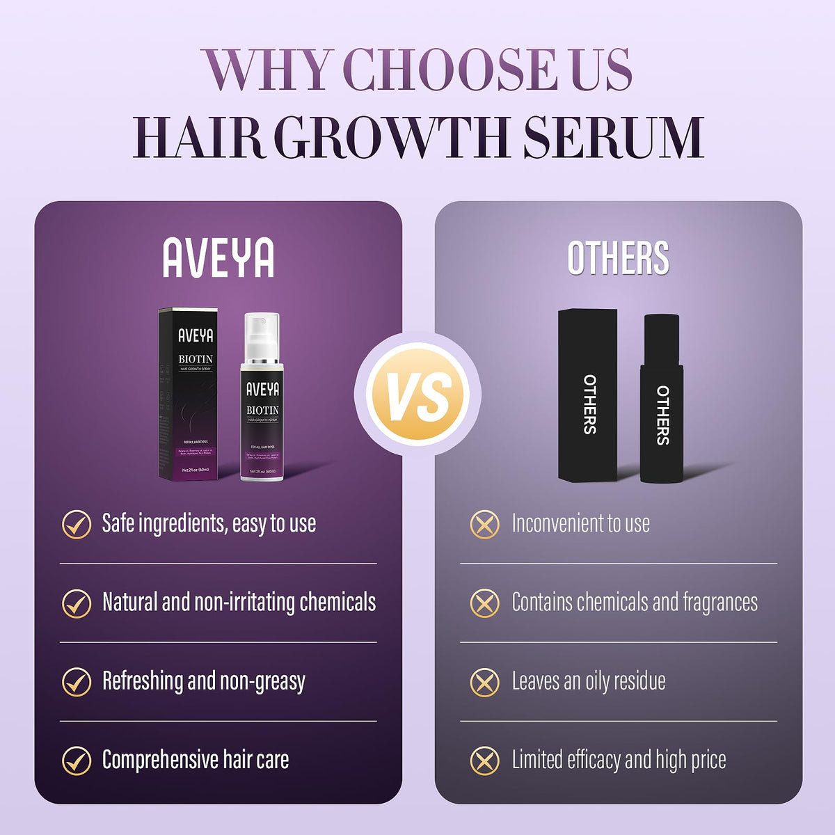 AVEYA Hair Growth Spray lifestyle scene with user