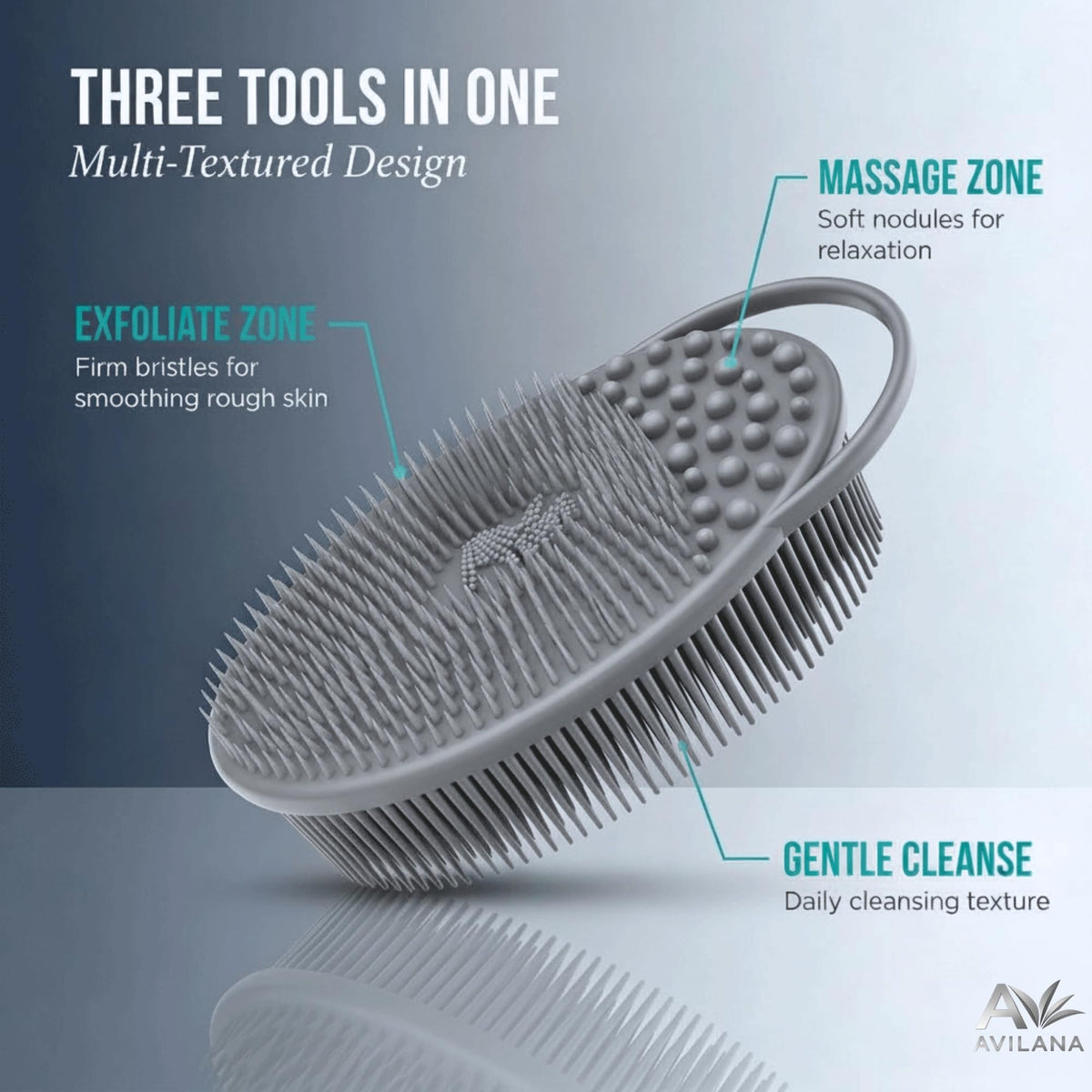 Avilana body scrubber hanging loop for easy storage
