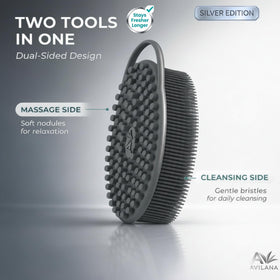 Avilana Body Scrubber in use during a shower