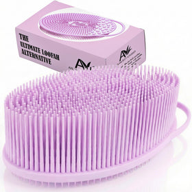 Avilana Premium Exfoliating Body Scrubber front view with firm bristles