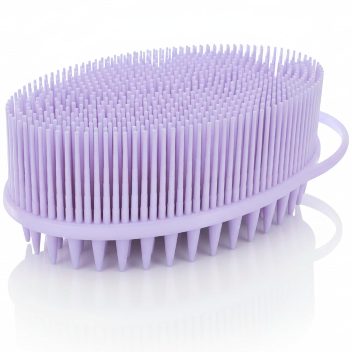 Avilana Scalp Massager Shampoo Brush front view with soft bristles