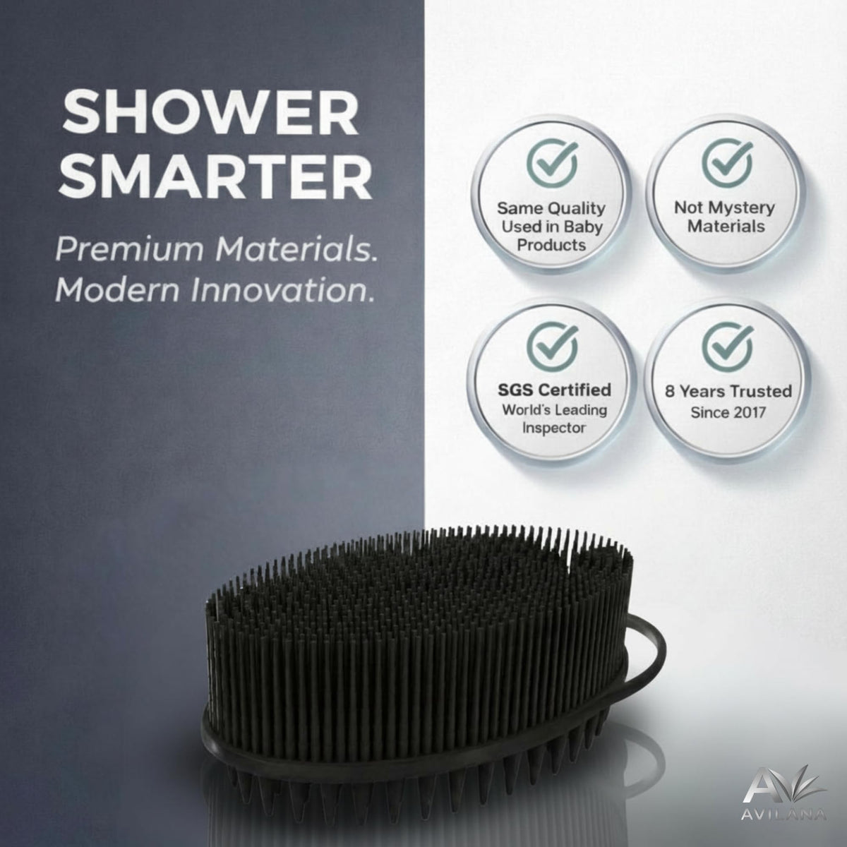 Avilana Scalp Massager Shampoo Brush in packaging