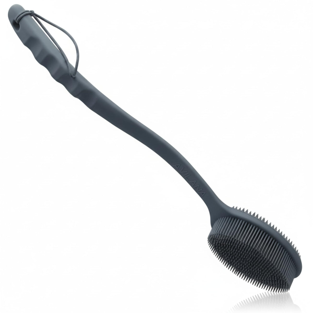 Avilana Silicone Body Scrubber dark gray front view