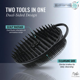 Avilana Silicone Body Scrubber ergonomic grip close-up