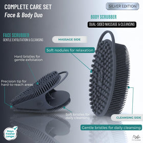 Avilana Silicone Body Scrubber ergonomic grip for easy handling