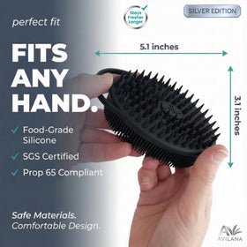 Avilana Silicone Body Scrubber in packaging ready for gifting