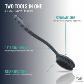 Avilana Silicone Body Scrubber in shower setting